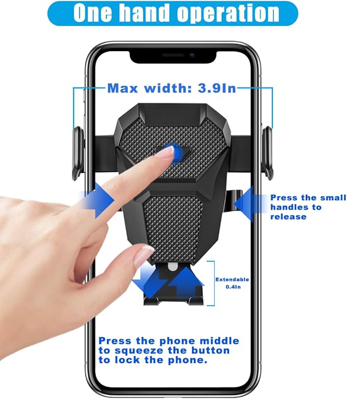 Car Phone Holder for 2024 2025 2026 VW/Volkswagen Atlas/Altas Cross Sport Accessories Dash Mount Cell Phone Holder for Most Smartphones Hands-Free 360 Degree Rotation
