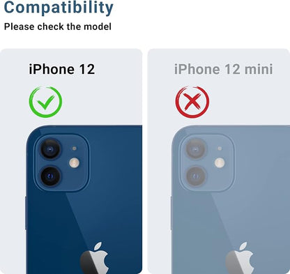 AFARER [2 Pack Camera Lens Protector for iPhone 12,Ultra 9H HD Metal Tempered Glass Cover,Scratch Resistant [Not Easy to Break][Strong Adsorption][Easy to Install] Case Friendly for iPhone12 (Blue)