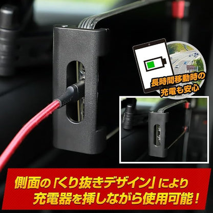 Yours y609-034_red Headrest Tablet Holder Universal Type [Red] Tablet Smartphone Tablet Holder Smartphone Holder Backseat Monitor One Touch Car Folding Mount Parking [2] S