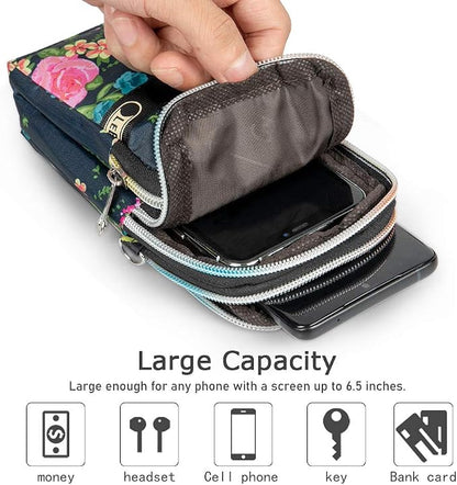 Sports Armband Outdoor Sweat-Proof Running Armbag Cross-Body Shoulder Casual Wallet Purse Gym Fitness Cell Phone Bag Key Holder for iPhone 13 Pro/ 12 Pro/Xs Max/Xr,Galaxy S10 Plus, P30 Pro (#26)