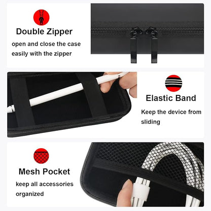 Elonbo Carrying Case for Apple MagSafe Charger Battery Pack, Hard Travel Organize Bag for Mag Safe Magnetic Power Bank for iPhone 13/13 Pro, Extra Mesh Pocket Fits Power Adapter Cable, Black+Black