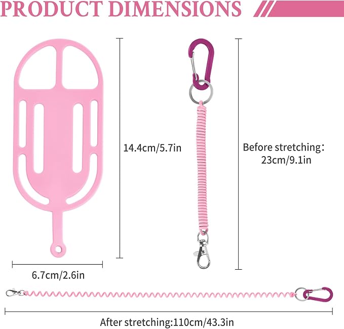 HOTEMIA Silicone Phone Lanyard Holder with Carabiner, Universal Phone Strap,Anti-Theft Phone Case with retractable tether