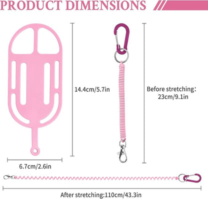 HOTEMIA Silicone Phone Lanyard Holder with Carabiner, Universal Phone Strap,Anti-Theft Phone Case with retractable tether