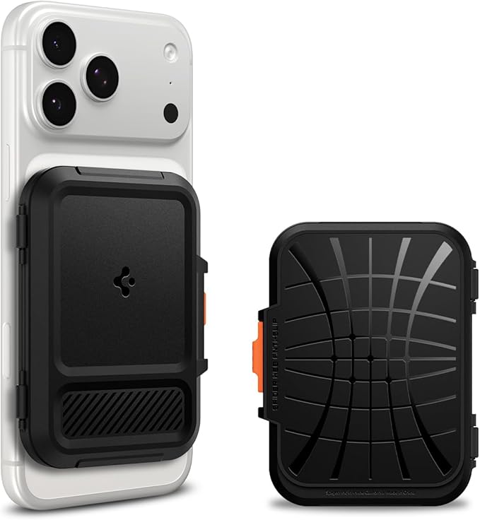 Spigen for MagSafe Wallet, Heavy Duty Hardshell Magnetic Card Holder Compatible with iPhone 17/16/15/14/13/12 Pixel 10 Series MagSafe-Cases Pixelsnap Holds 5-6/7-8 Cards