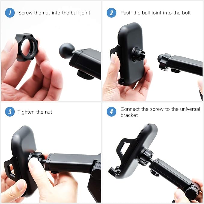 SONKIR Car Phone Mount, Dashboard & Windshield Cell Phone Holder Stand with One-Touch Design 360° Rotation for All Smartphones