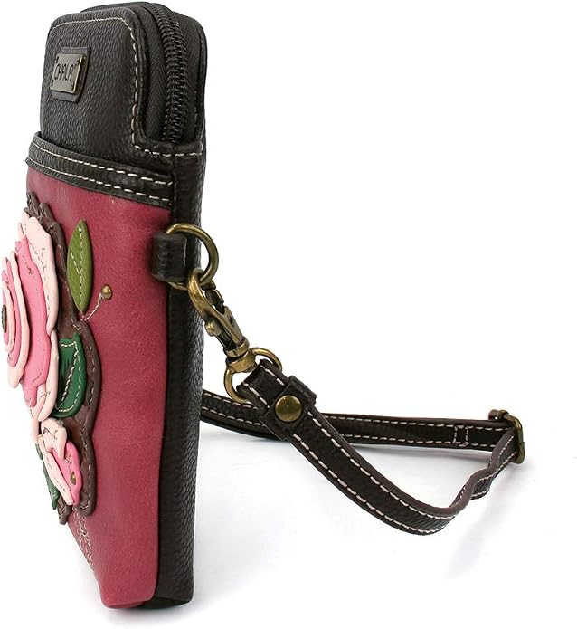 CHALA Plant Life Collection Cell Phone Crossbody Purse-Women PU Leather/Canvas Multicolor Handbag with Adjustable Strap