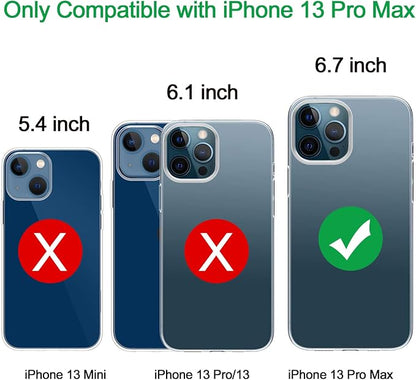 Battery Case for iPhone 13 Pro, Upgraded 10000mAh Battery Pack Rechargeable Charger Case with Carplay Wireless Charging Compatible for iPhone 13 Pro (6.1 inch) External Battery Charging Cover (Black)