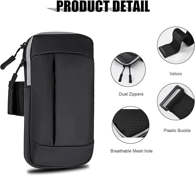Phone Holder for Running Armband Cell Phone Holder for iPhone 17 16 16e 15 14 13 12 11 Pro Max Xs Xr X Plus Galaxy Ultra Note Carrier Bag Pouch,Gym Sports Arm Bands Sleeve Fit Women Men Kids