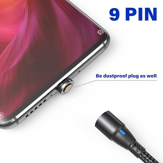 9Pin Magnetic Charging Cable Type C Tips Connectors Head (3 Pack) Fast Charging for Type C Android Devices, USB C Magnetic Phone Cable Adapter