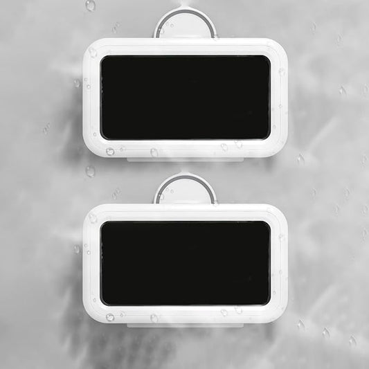 Waterproof Shower Phone Holder with Suction Cup & Enhanced Sound Quality, 360° Rotating Anti-Fog Case, High Sensitivity Touch Screen for Bathroom Bathtub, Fits 4-7" Smartphones2 Packs