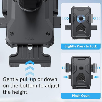 Bike Phone Holder, Handlebar Phone Mount for Bike and Motorcycle, Electric Scooter Mountain Bike, Adjustable Cell Phone Holder,Secure Holder for 4.7-6.8 Inch All Cell Phones