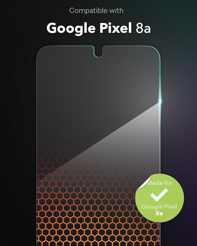 ZAGG Glass XTR3 Google Pixel 8a Screen Protector - Enhanced Blue Light Filter, Superior Touch Sensitivity, Eco-Friendly with Recycled Glass