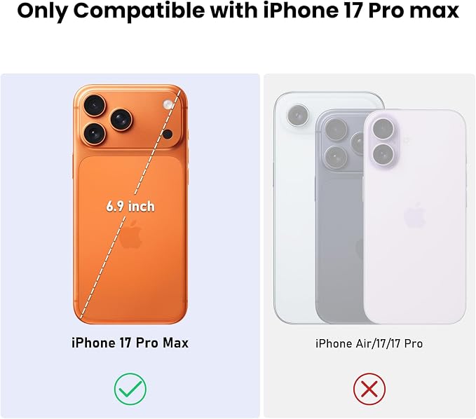 Nillkin for iPhone 17 Pro Max Case with Slide Camera Cover, Thin Slim Fit, Shockproof Protective, Protector Privacy, Phone Case iPhone 17 Pro Max Camera Lens Protector 6.9 inch, Blue