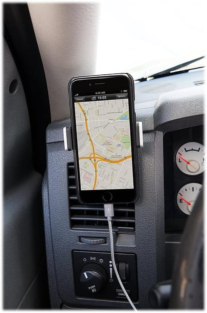 Belkin Car Vent Mount, Black and Silver, Phone Stand for iPhones, Samsungs, LGs & Most Smartphones, Adjustable to Fit 5.5-Inch Screens