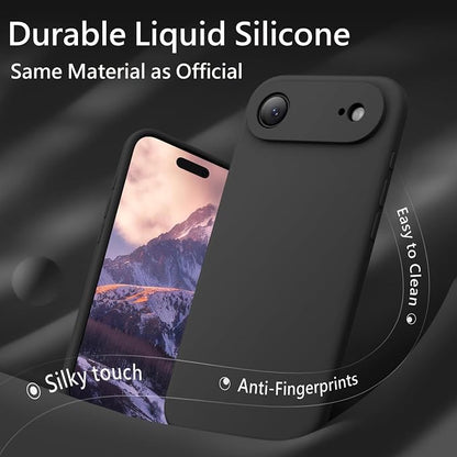 FireNova Magnetic for iPhone Air Case, Compatible with MagSafe, [Integrated Silicone Camera Control Button] [Camera Protection] Microfiber Lining Phone Case for iPhone 17 Air, 6.5", Black