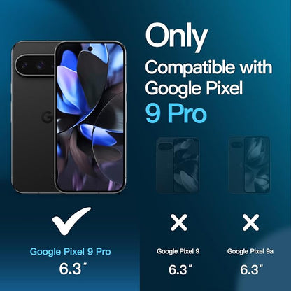 JETech Screen Protector for Google Pixel 9 Pro, 2+2 Pack | with Camera Lens Protector, HD Clear Tempered Glass, Anti-Scratch Protection, Easy Installation Tool