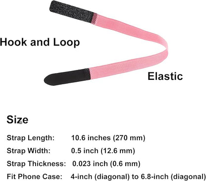 TFY Elastic Phone Strap, Universal Slim Hand Finger Grip, Non-slip Cell Phone Holder, fit Most Smartphones Case - 2 Pieces