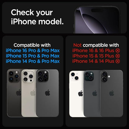 Spigen Camera Lens Screen Protector [GlasTR EZ Fit Optik Pro] Designed for iPhone 16 Pro Max/iPhone 16 Pro/iPhone 15 Pro Max/iPhone 15 Pro [Case Friendly] - Natural Titanium [2 Pack]