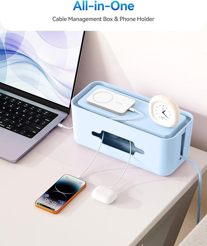 ORICO Cable Management Box, Cord Hider Box to Conceal Power Strips on Desk or Floor, Keeping Cords Tidy and Protected from Damage, Stylish Cable Organizers for Home, Office, School - PB01