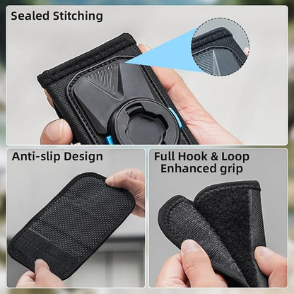 Backpack Mount Bag Belt Shoulder Strap Clip Holder Attachment Compatible with iPhone 17/16/15 Pro Max/15/14/13/12, Samsung and More Phones (Black-01)