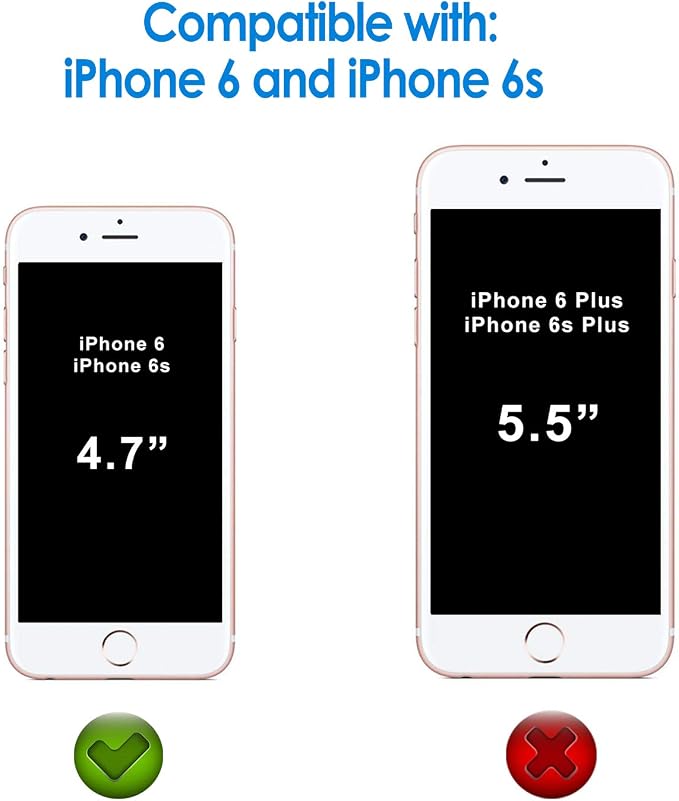 JETech Screen Protector for iPhone 6s/6, 2-Pack | HD Clear, Tempered Glass Film, Anti-Scratch Glass