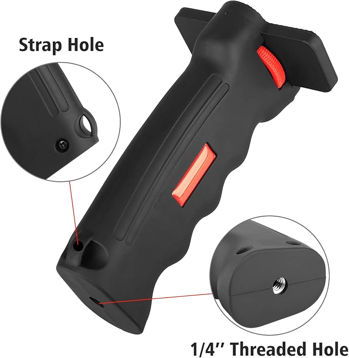 Camera Handle Grip,1/4" Camera Handheld Stabilizer with Wrist Strap,Chromlives Handle Grip Support Mount for DSLR Camcorder Smartphone Action Cameras Led Video Light