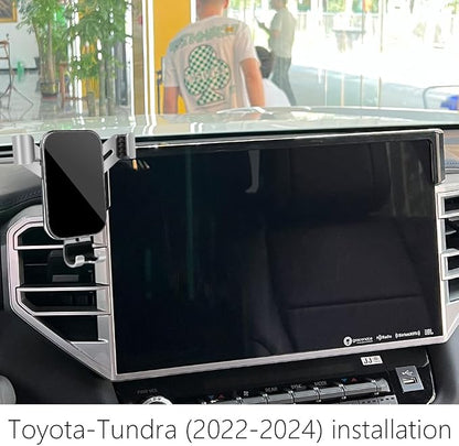 Car Phone Holder for Toyota Tundra 2022-2026 and Toyota Sequoia 2023-2026 [only for 14 inch Touch Screen ]Auto Interior Accessories Best Cell Phones Mount Cellphone Mobile Cradle Charging Stand