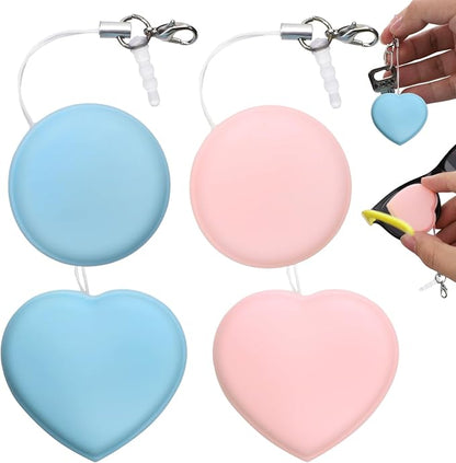 4pcs Macaron Phone Screen Cleaner, Round & Heart Shaped Cute Cell Phone Screen Wipe Pendant Keychain Lens Cleaning Tool Smartphone Accessories for Glasses, with Anti-Dust Plug