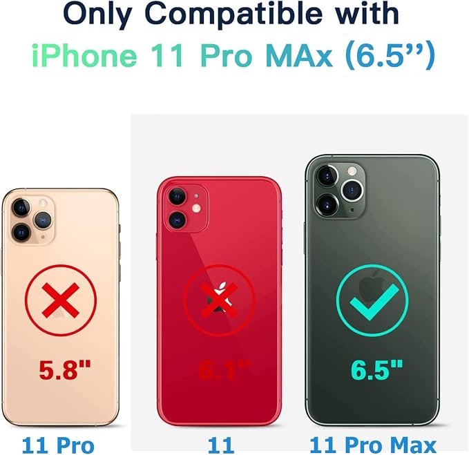 Upgraded 10000mAh High Capacity Rechargeable Portable Protective Extended Charger for iPhone 11 Pro Max (6.5 inch) - Compatible with iPhone 11 Pro Max - Charging Case & Carplay (Black)