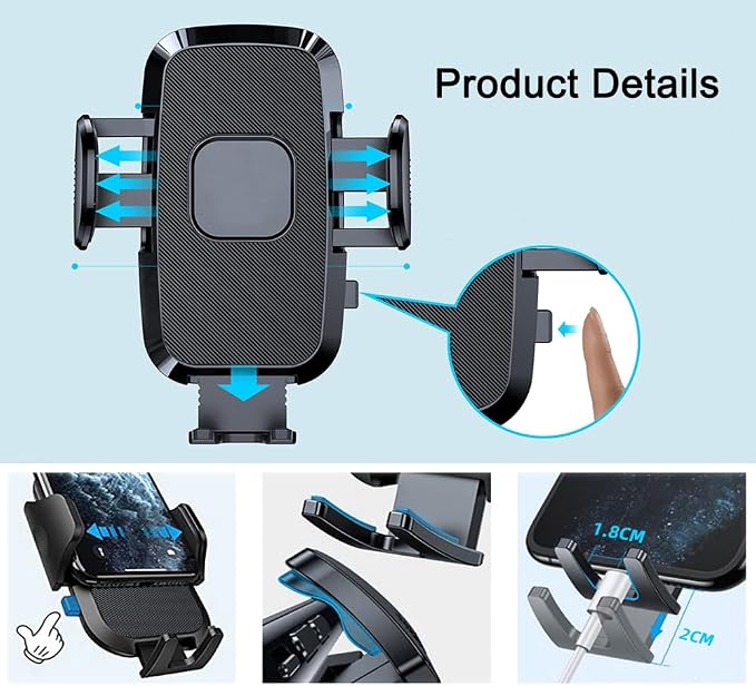Car Cell Phone Holder Mount for Toyota 4Runner 4-Runner 2010-2023 2024 SR5 Trail Limited Air Vent Accessories, Dashboard Bracket Compatible for 4.0"-7.0" Cell Phones