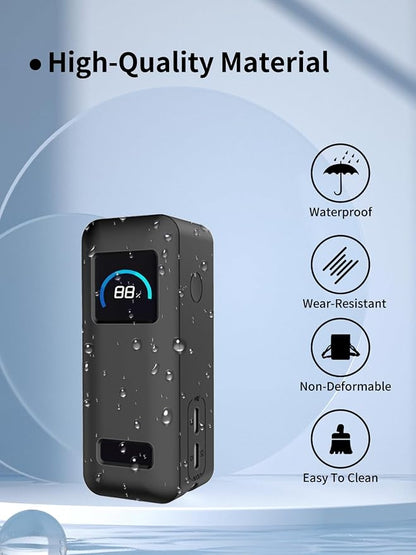 Compatible with Anker Prime Power Bank,9,600mAh Battery Pack with 65W Output,Premium Silicone Shockproof Protection Skin Touch Charging Port Accessible,Black.