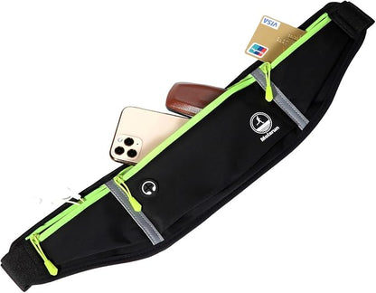 Slim Running Belt Fanny Pack for Women Men, Jogging Pouch Waist Pack Money Belt Bag Phone Holder for Running Hiking Traveling