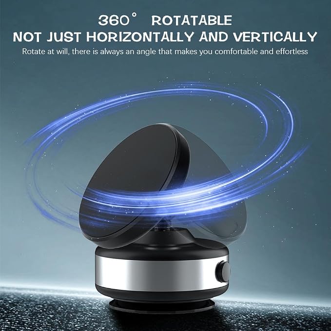 2024 New Electric Vacuum Magnetic Suction Car Phone Mount 360 Degree Rotating Rotatable Car Phone Holder,Compatible with 4.7-inch Above Smartphones