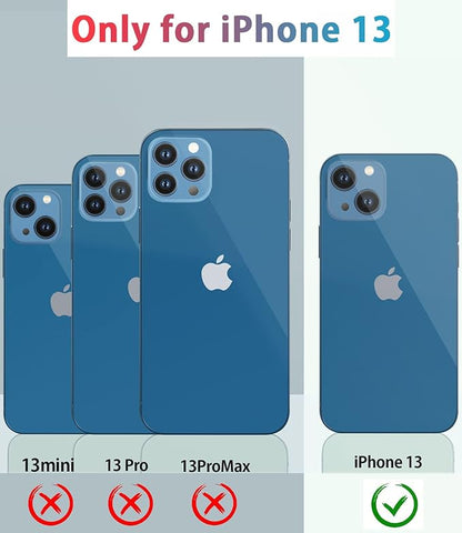 for iPhone 13 Case Waterproof Shockproof Dustproof Full-Body Sturdy with Camera Lens Protector and Built-in Screen Protector,Underwater Full Sealed Cover Protective for iPhone 13 (Red)