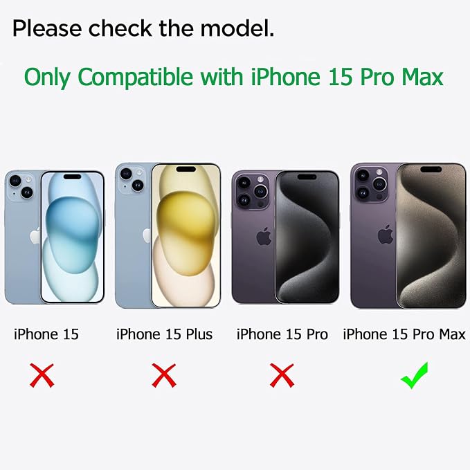 Battery Case for iPhone 15 Pro Max, Upgraded 12000mAh Battery Pack Rechargeable Charger Case with Wireless Charging Compatible for iPhone 15 Pro Max (6.7 inch) External Battery Charging Cover (Black)