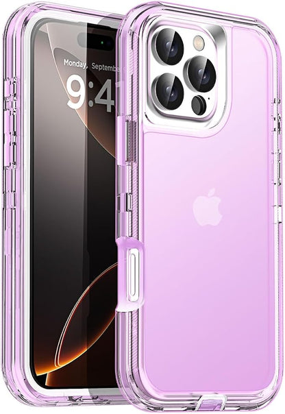 AICase for iPhone 16 Pro Max Case Clear 3 in 1 Heavy Duty Drop Protection Full Body Rugged Shockproof/Dust Proof 3-Layer Military Protective Tough Durable Cover for iPhone 16 Pro Max 6.9"_3