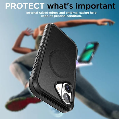 AICase for iPhone 17 Case+Belt-Clip Holster 6.3",Heavy Duty Drop Protection Full Body Rugged Shockproof/Drop Proof/DustProof Military Grade Tough Durable Cover for iPhone 17 2025_BG023