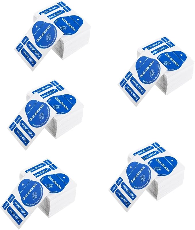 Mikikit 1000Pcs LCD Screen Sticker: Dust Removal Stickers Screen Cleaning Sticker LCD Cleaning Decals for Cell Phone Tablet Monitors
