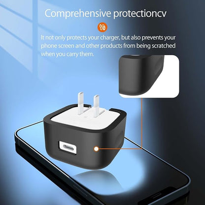 Case for Apple 40W Dynamic Power Adapter,NOUKAJU Silicone Protective Cover,Drop-Proof,Scratch-Proof,Shock-Proof,Protective Case for Apple 40W Charger(Black)