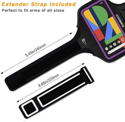Running Armband for Google Pixel 10/10 Pro/10a/9/9 Pro/9a/8/7/6/6 Pro/5a/4XL/3a XL/3 XL, Running Exercise Case with Card Slot for Pixel(Purple)