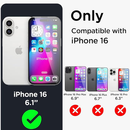 AICase Compatible with iPhone 16 Case Waterproof, Clear Water Proof Built-in Screen Protector Shockproof Dustproof Snowproof Full Body Rugged Underwater Phone Case