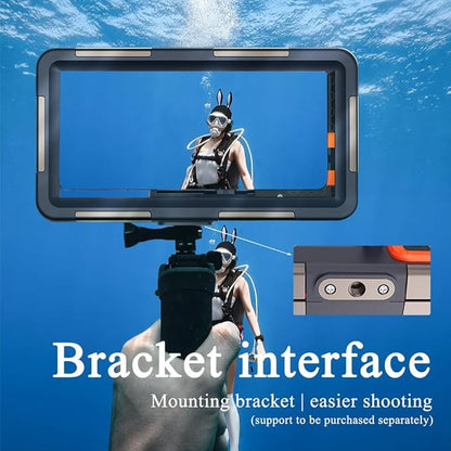 2026 Underwater Snorkeling Diving Phone Case for Phone 17/16/15/14/13/12Pro Max/Galaxy S25/S24/S23.(50ft/15m) Professional Scuba Dive Waterproof Case Underwater Photo Video（Blue）