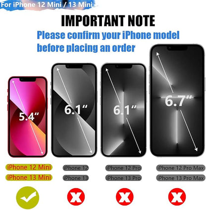 Battery Case for iPhone 12 mini & iPhone 13 mini, 4000mAh Rechargeable Extended Battery Charging Charger Case, Add 100% Extra Juice (5.4 Inches) Black