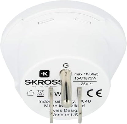 Skross World Travel Adapter to USA 1.500221-2 Pack
