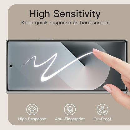JETech Front Privacy Screen Protector for Samsung Galaxy Z Fold 6, 2-Pack | Anti-Spy Privacy Protection, Tempered Glass, Easy Installation Tool, Case-Friendly, Anti-Scratch Design