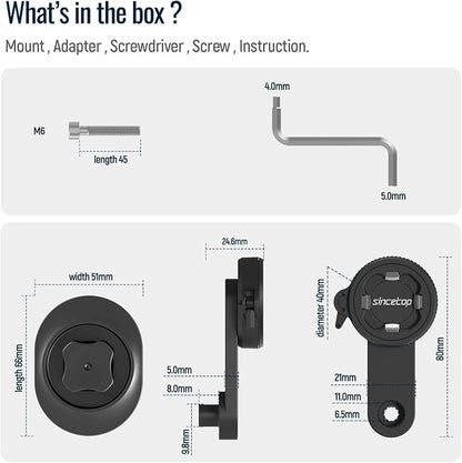 sincetop Bike Phone Mount,Mountain Bicycle Stem Cap Phone Holder,Universal Aluminum Handlebar Phone Clamp,MTB Road Bike Cycling Mobile Phone Clip,Quick Attach/Release 【Series C-2nd Gen】