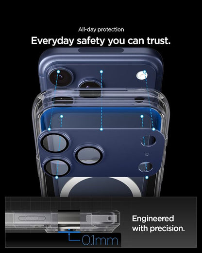 Spigen Camera Lens Screen Protector [GlasTR EZ Fit Optik Pro XL] Designed for iPhone 17 Pro Max [Case Friendly] - Deep Blue [1 Pack]