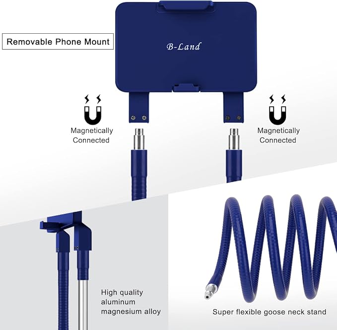 B-Land Cell Phone Holder, Universal Mobile Phone Stand, Lazy Bracket, DIY Flexible Mount Stand with Multiple Function