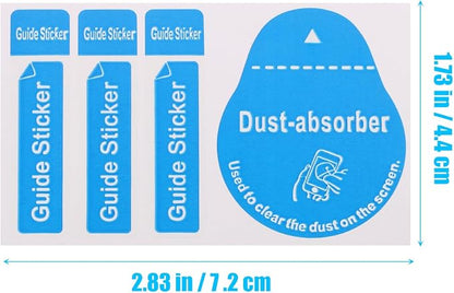 400pcs Film Dust Removal Sticker Cleaning Tool Telephone Dedust Sticker for Phone Laptop Sticker Screen Removal Sticker Dust Phone Dedust Sticker Blue Lens Paper