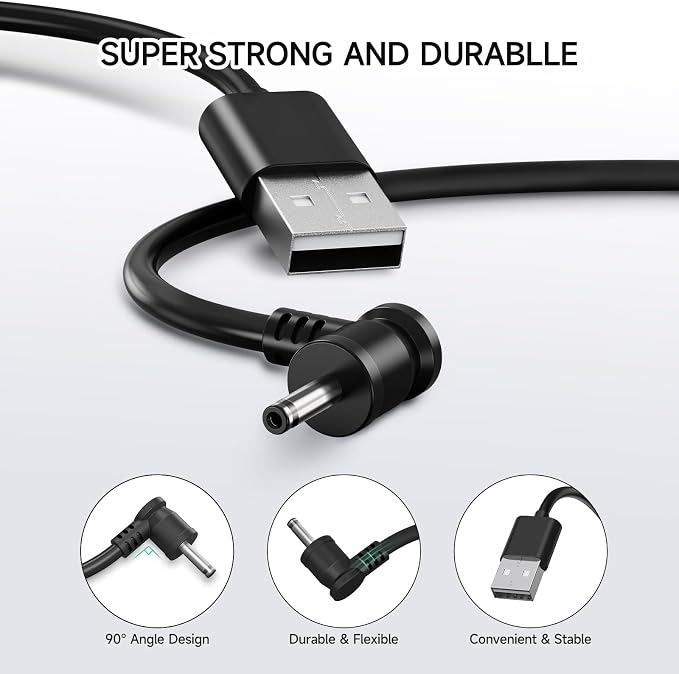 OLAIKE Indoor/Outdoor Power Adapter for Ring Stick Up Cam Battery 3rd Gen/2nd Gen/Plug-in, Weatherproof Cable(5m/16ft) to Continuously Charge Camera, No Need to Change Batteries, Black